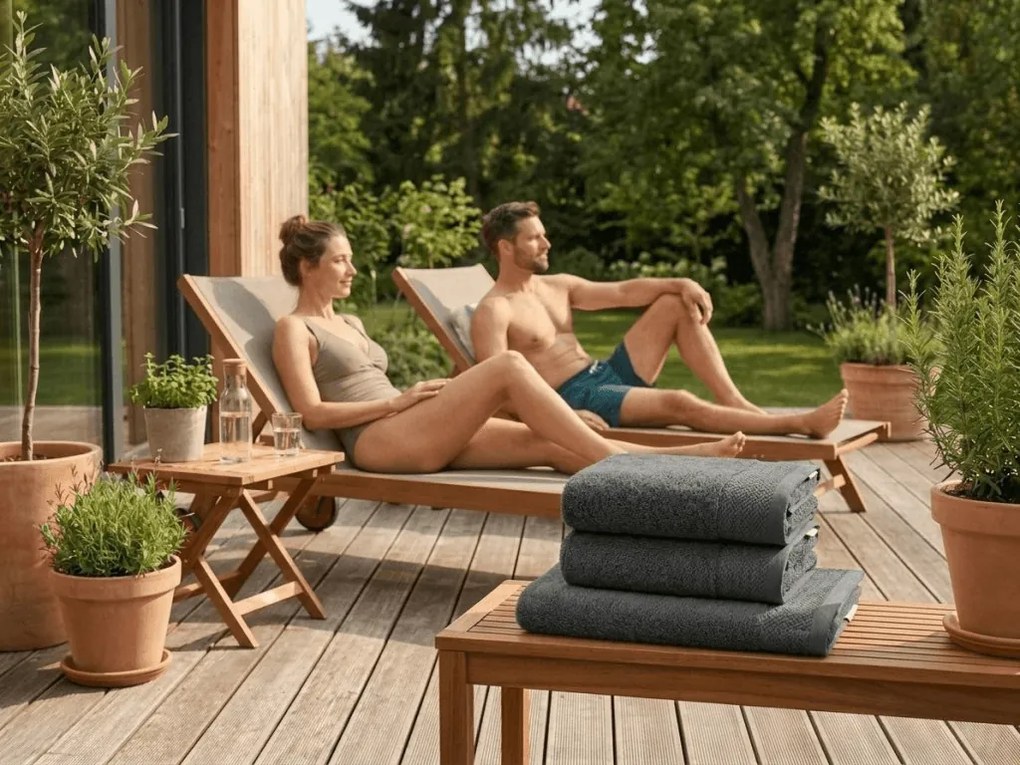 Ręcznik CLYR 50x100 cm ciemnoszary, 100% bawełna