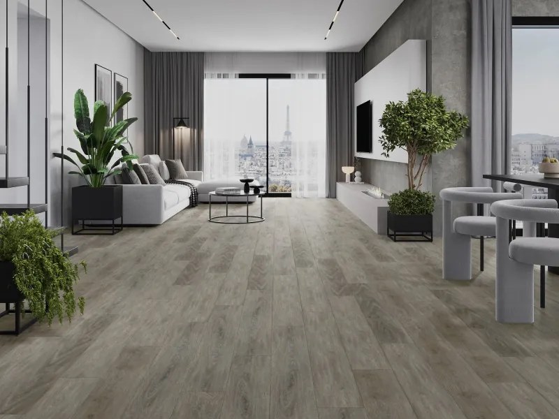 Mexen La Porte próbka paneli winylowych SPC 6,5 mm, podkład IXPE 1,5 mm, 4 V-Fuga, Dąb - F1026-S