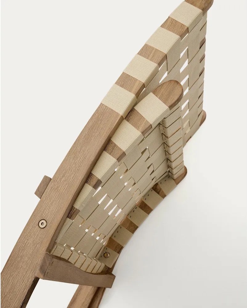 Drewniany fotel ogrodowy w naturalnym kolorze Chabeli – Kave Home