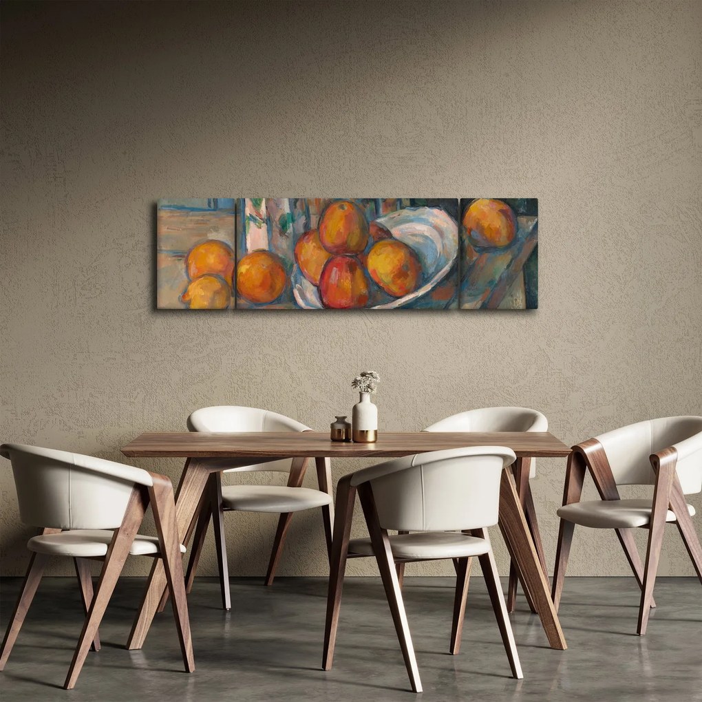 Obraz - Paul Cézanne, Still Life with Milk Jug and Fruit, reprodukcje (170x50 cm)