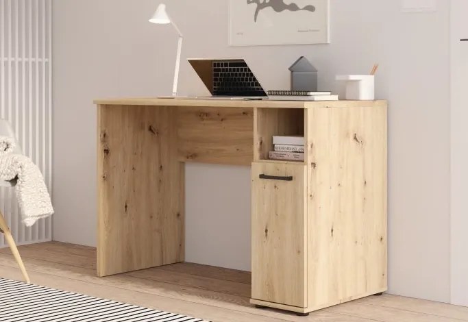Klasyczne biurko komputerowe z szafką Niko 21N-D78 dąb Artisan