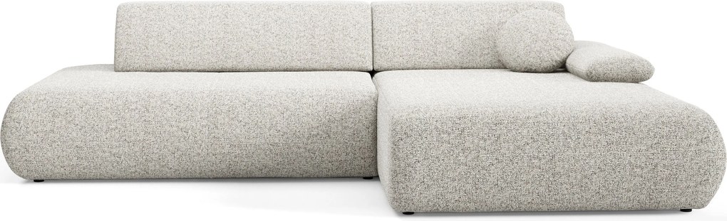 Masseno Narożnik DELTA z funkcją spania i pojemnikiem na pościel Narozniki L, Rozkładana sofa - Jasnoszary, PUENTE 09