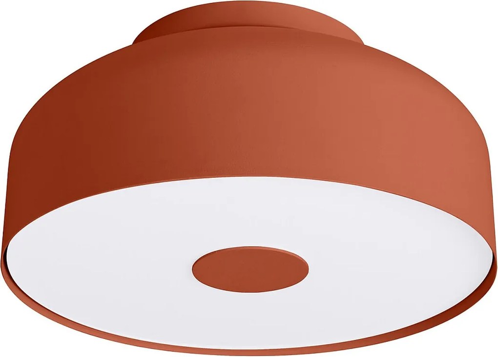 Lampa Sufitowa Nowoczesny Omiq, Stal/Pvc - 4 Źródło - L.30 X H.15 Cm - Ochra Czerwona