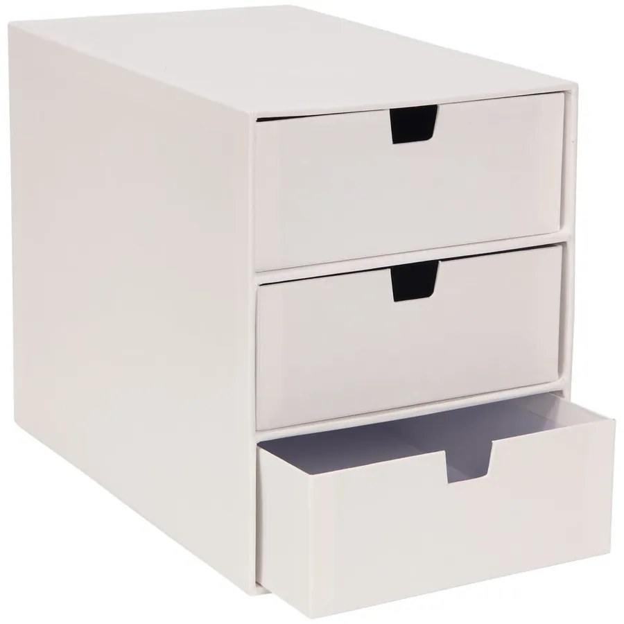 Biały organizer z 3 szufladkami Bigso Box of Sweden Ingrid