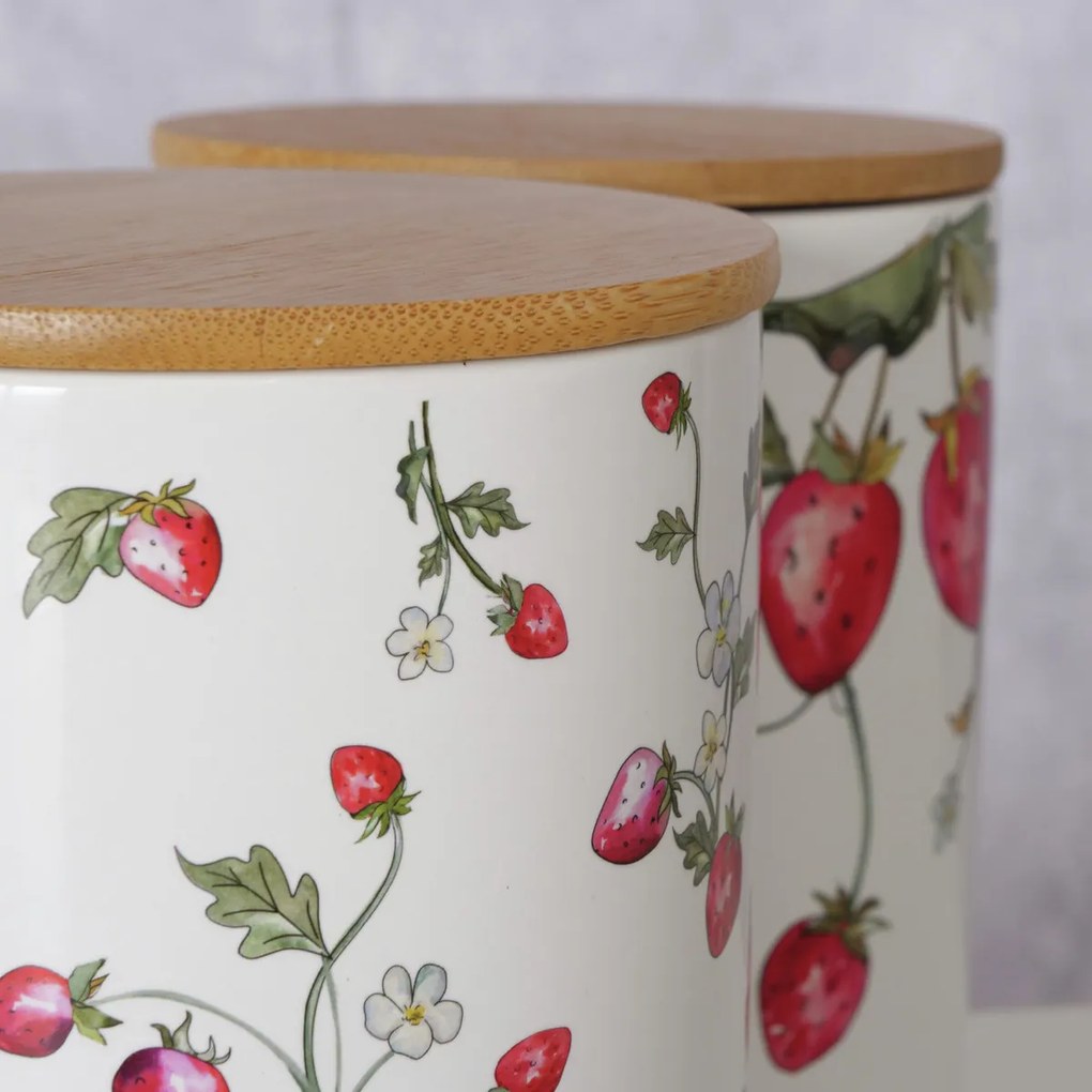 Pojemnik kuchenny ceramiczny w poziomki EMILY