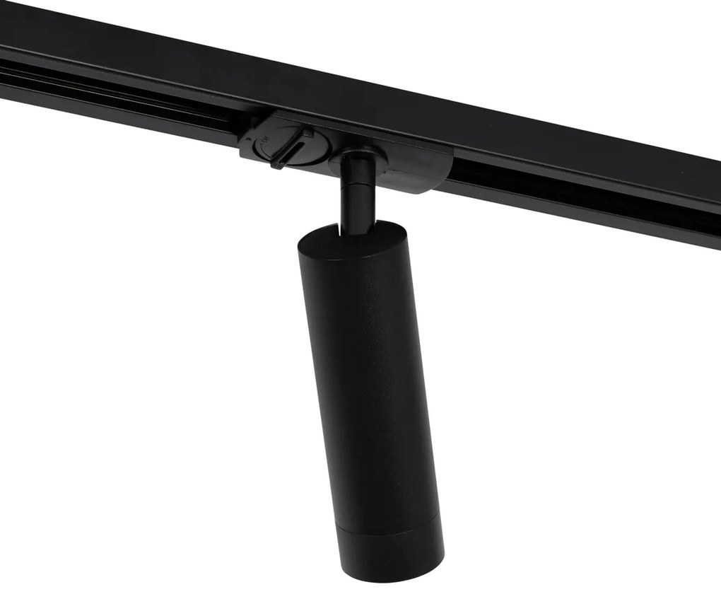 Nowoczesny system szynowy z 5 reflektorami czarny 1-fazowy 3,5cm - Iconic Jeana Luxe Nowoczesny Oswietlenie wewnetrzne