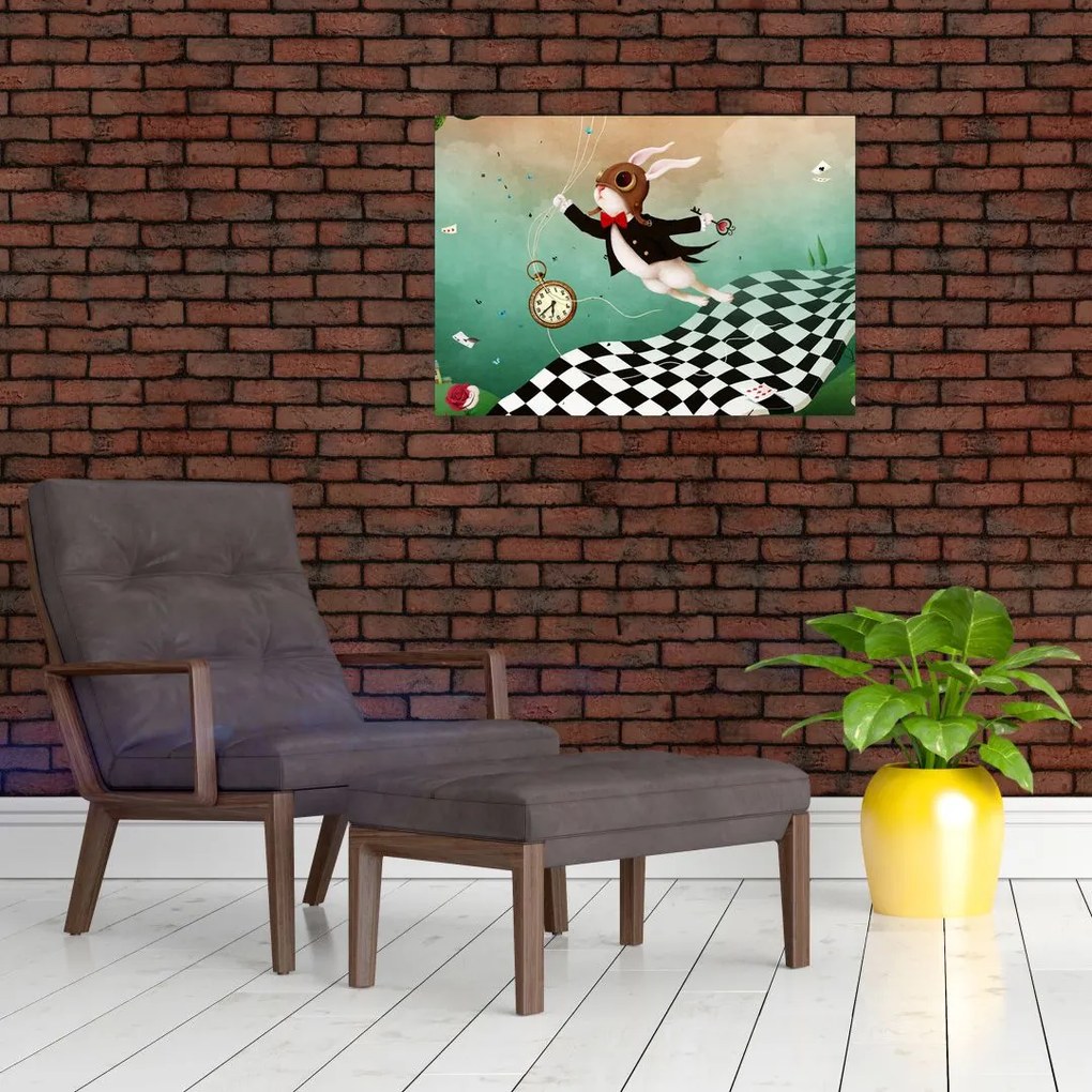 Obraz na szkle - Fantasy królik (70x50 cm)
