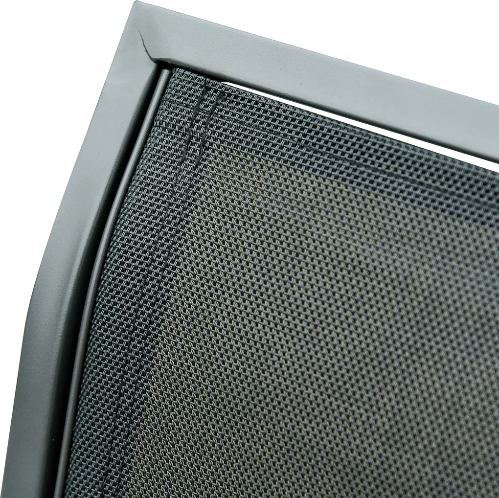 Outsunny Ławka bujana ogrodowa 3 osobowa metalowa czarna solidna konstrukcja 151x75x85 cm | Aosom PL