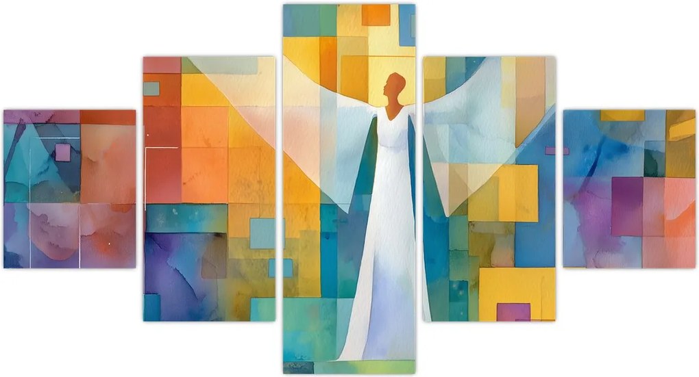 Obraz - Geometryczny anioł (125x70 cm)