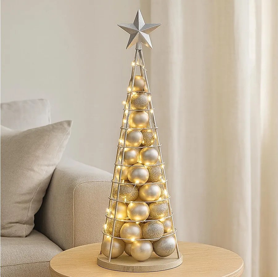 Drzewko dekoracyjne MCW-O91,  kolor srebrny