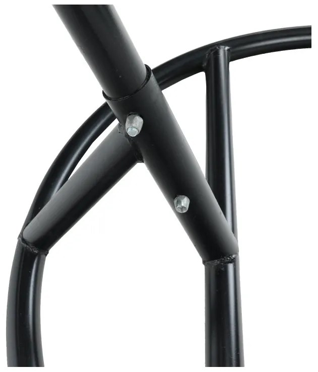 Beżowy wiszący fotel KOLUMBIA z czarnym stojakiem