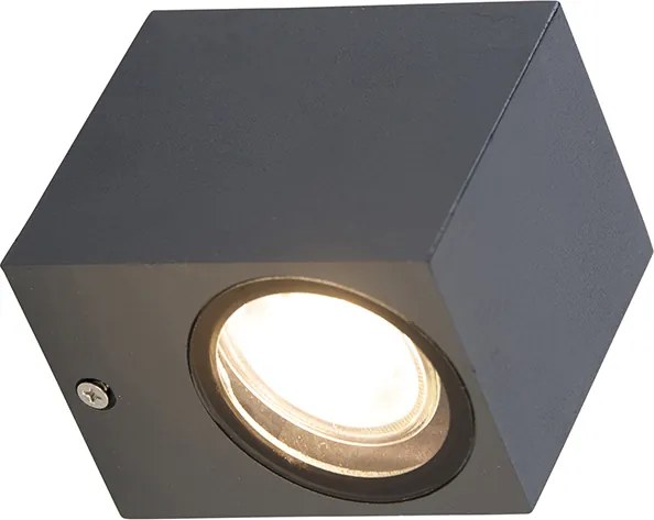 Nowoczesna lampa ścienna ciemnoszara IP44 - Baleno