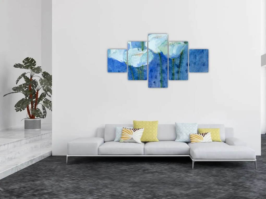 Obraz - Białe tulipany (125x70 cm)