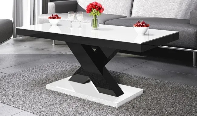 Praktyczna ława czarno - biały połysk S0-D84