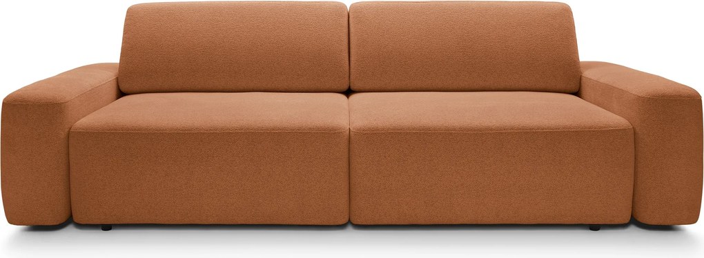 Masseno Sofa VEO z funkcją spania i pojemnikiem na pościel, Rozkładana sofa - Ceglasty, RAVEN 44