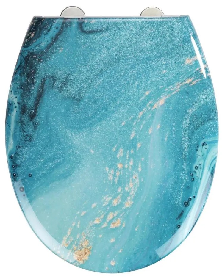 WENKO 23571100-WC deska sedesowa 300/350 kg deska WC 44,5x37 cm kolorowa/srebrna