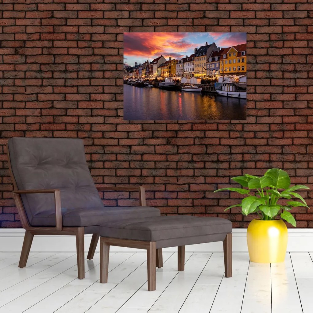 Obraz - Nyhavn, Kopenhaga (70x50 cm)