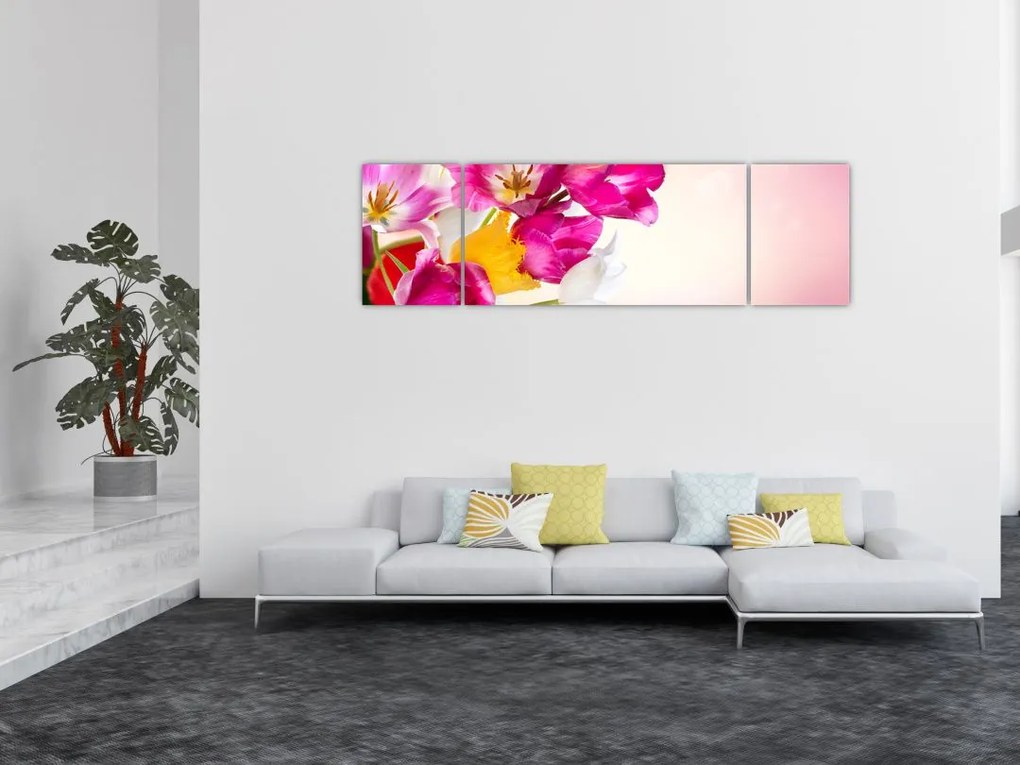Obraz tulipanów (170x50 cm)