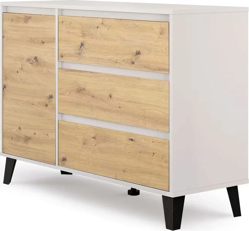 Komoda na ubrania kaszmir + dąb artisan R5-B95
