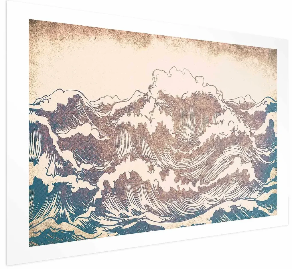 Plakat Olbrzymie fale 42x29,7 cm bez ramy z marginesem ARTGEIST B