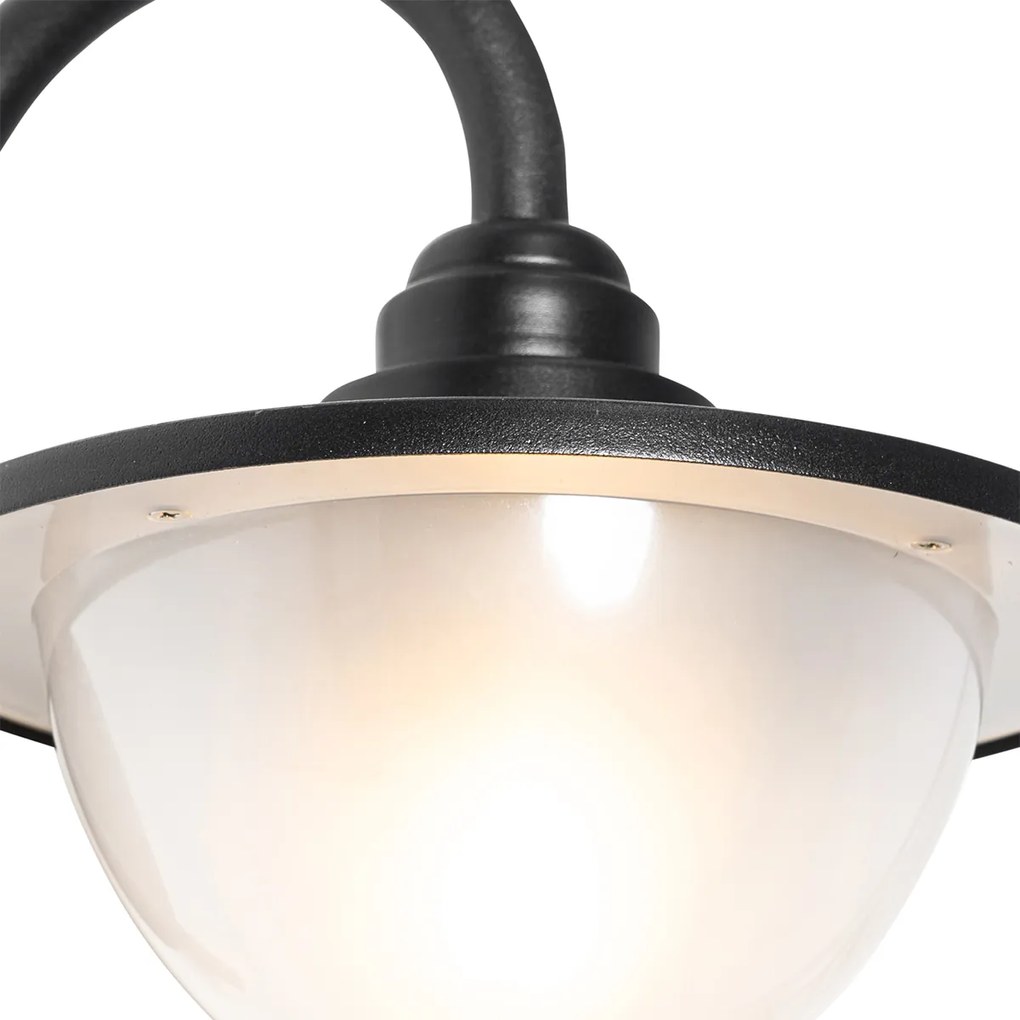 Zewnetrzna Klasyczna zewnętrzna lampa ścienna czarna IP44 - Bruges klasyczny/Antyczny Oswietlenie zewnetrzne