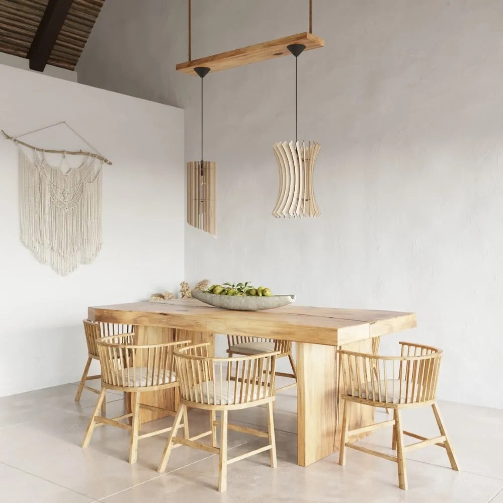 Lampa wisząca z drewnianym kloszem ø 30 cm Menges – Nice Lamps