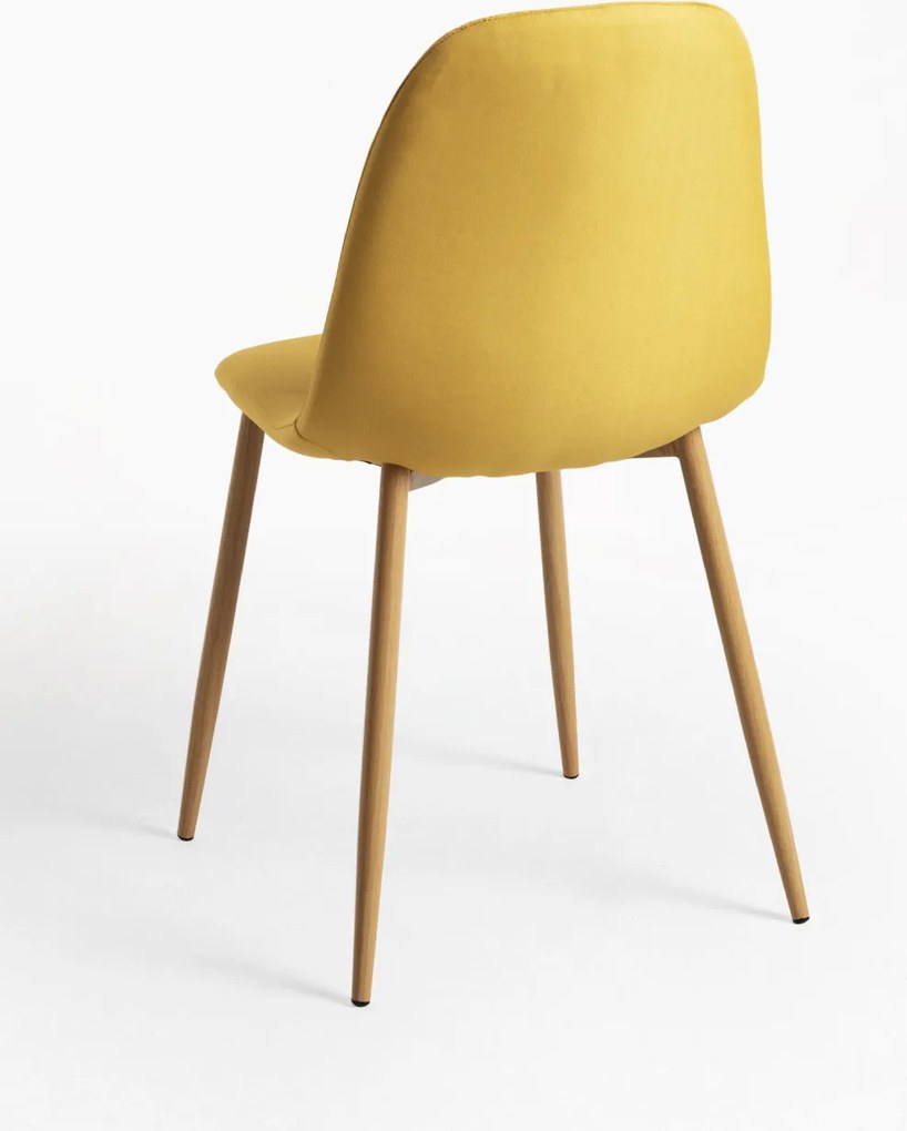 Zestaw 4 Krzese Teok Tkanina