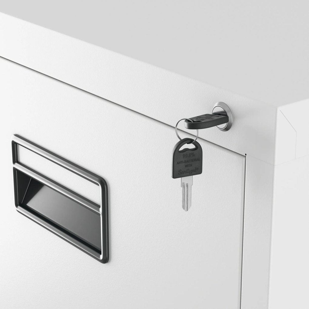 Metalowa szafa kartotekowa SARA V5, 460 x 1625.5 x 620 mm, biała