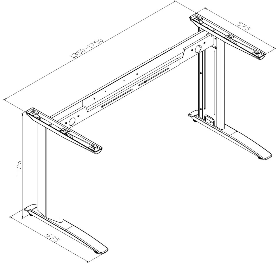 Biurko PRIMO FLEXIBLE 1400 x 800 mm, biały