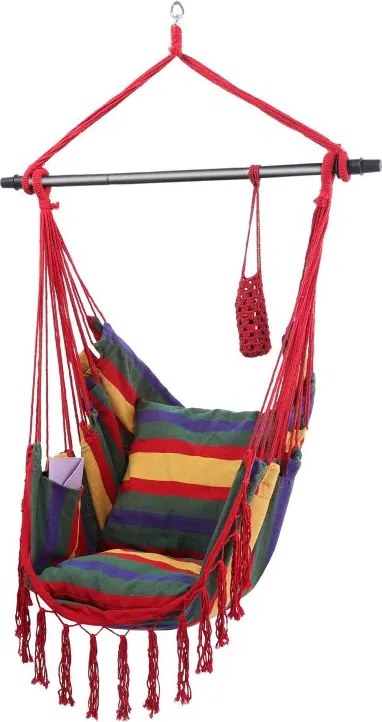 MIADOMODO Wiszący fotel bujany, kolorowy