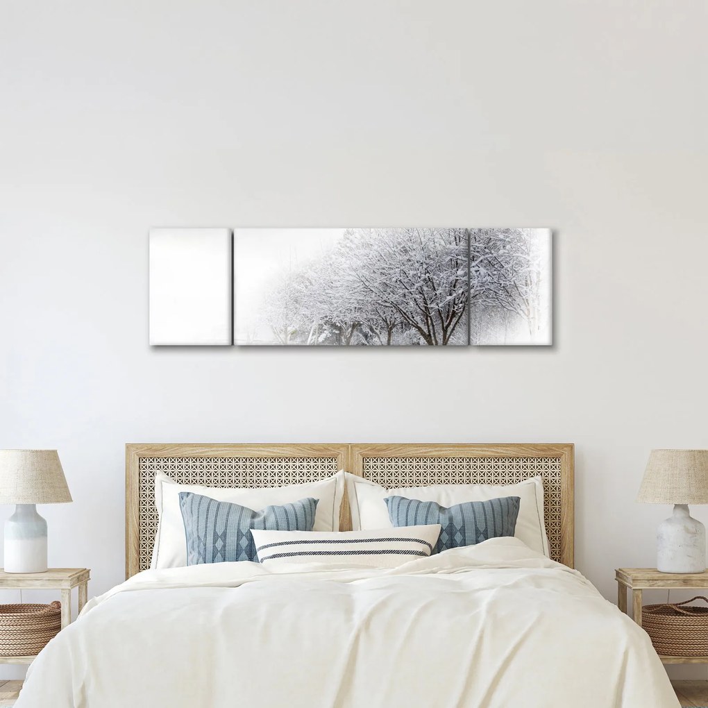 Obraz - Zimowa aleja (170x50 cm)