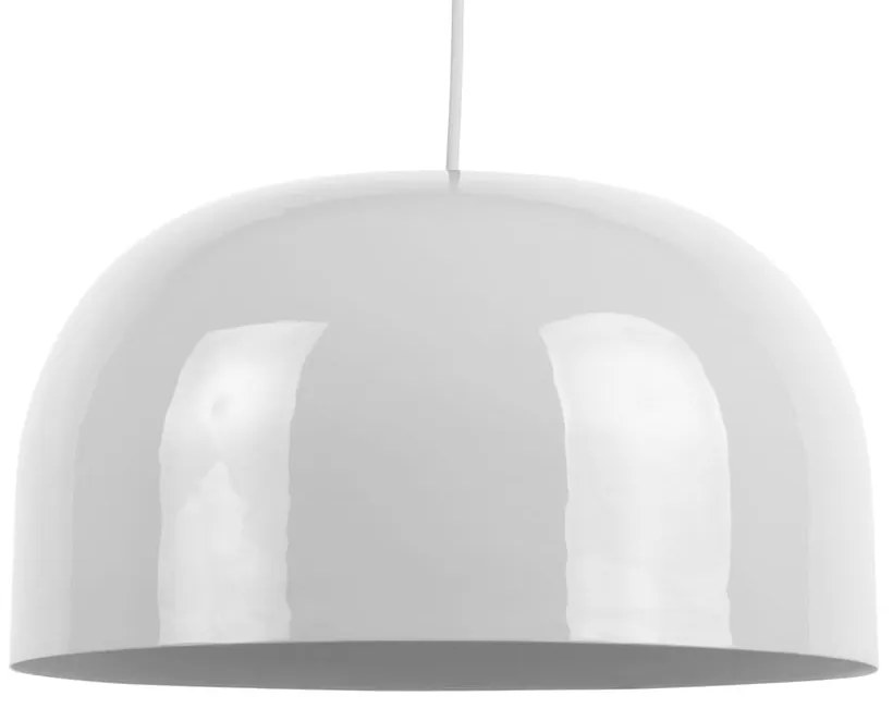 Biała lampa wisząca z metalowym kloszem ø 40 cm Dome – Leitmotiv