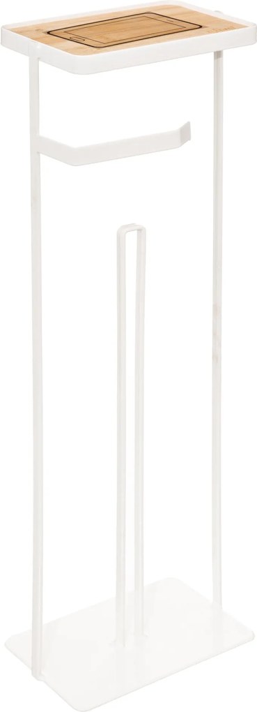 Stojak na papier toaletowy z zapasem, półka na telefon