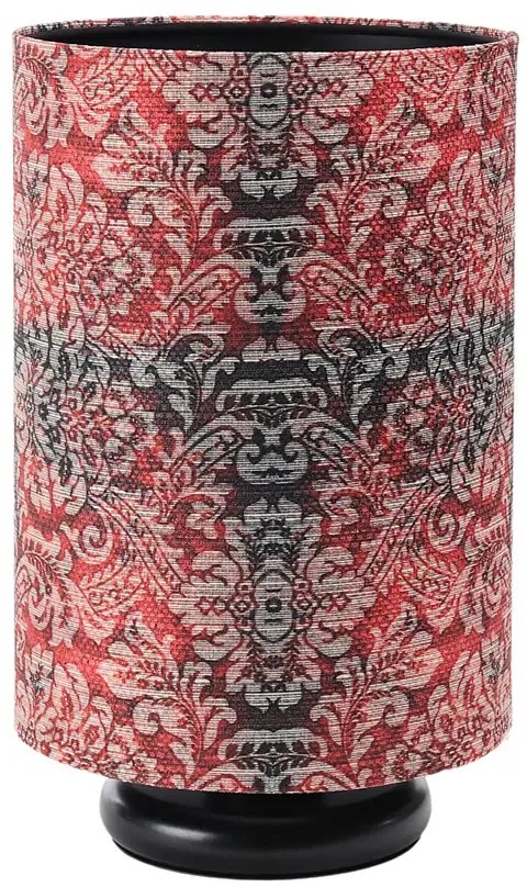 Czarno-czerwona lampka nocna tuba - 7X S377 S7-K98