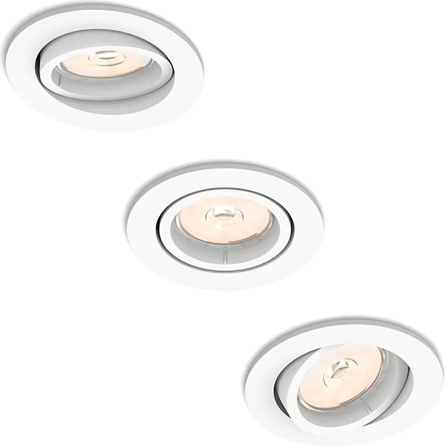 Philips 50393/31/PN - ZESTAW 3x opraw wpuszczanych sufitowych DONEGAL 1xGU10/5,5W/230V