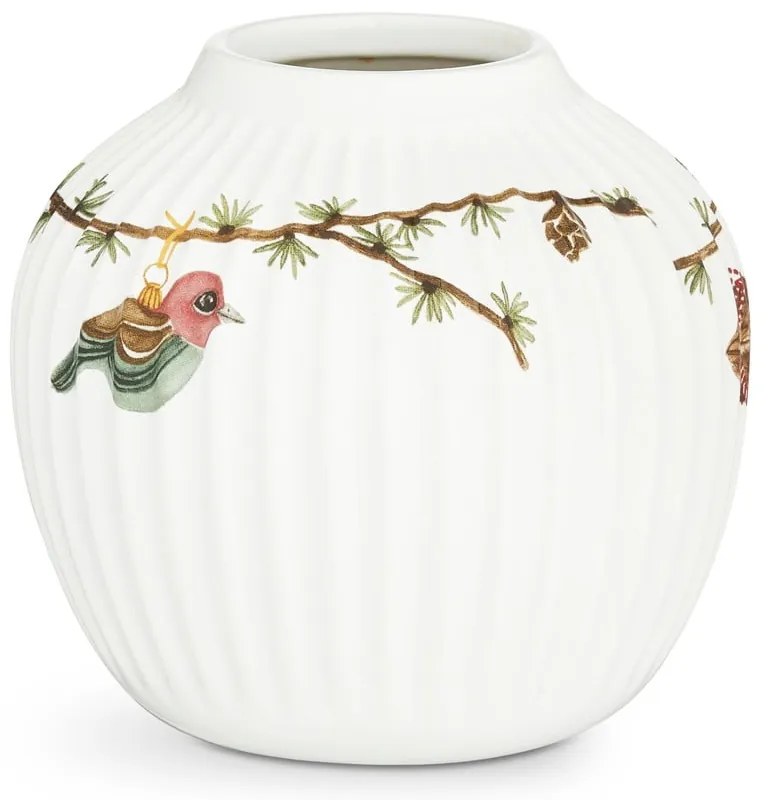 Biały porcelanowy wazon świąteczny Kähler Design Hammershøi, wys. 13 cm