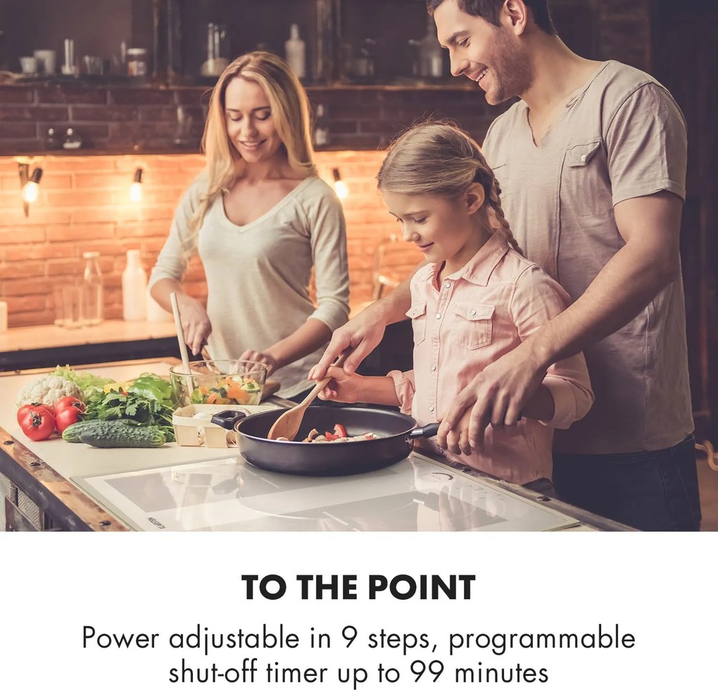 Klarstein Delicatessa Prime 60cm Płyta Indukcyjna 4 Strefy Gotowania Biały