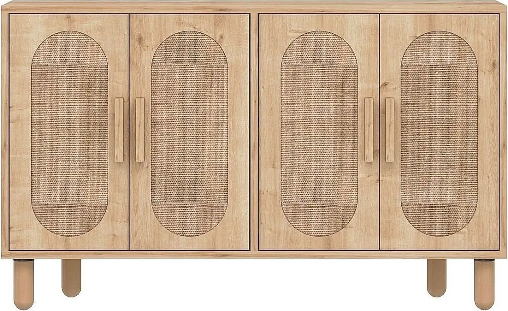 Komoda – 120 x 73 x 30 cm – Dąb szafirowy – Płyta wiórowa pokryta melaminą