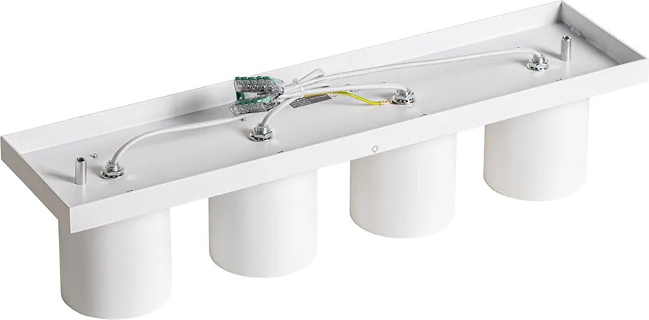 Nowoczesny plafon z reflektorami biały 4-światła - Tubo