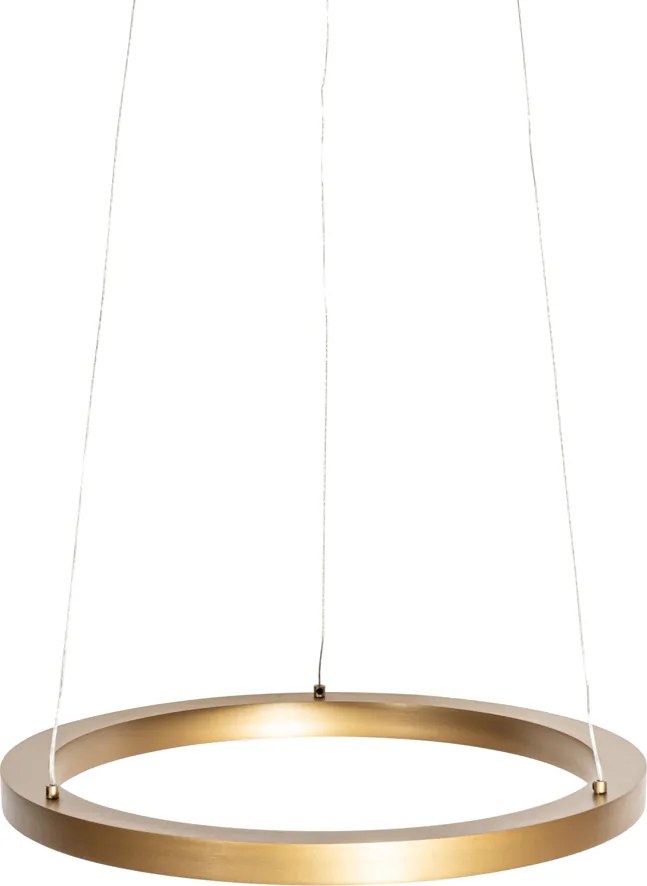 Złota lampa wisząca 40 cm w komplecie z LED o 3 stopniowym ściemnianiu - Girello