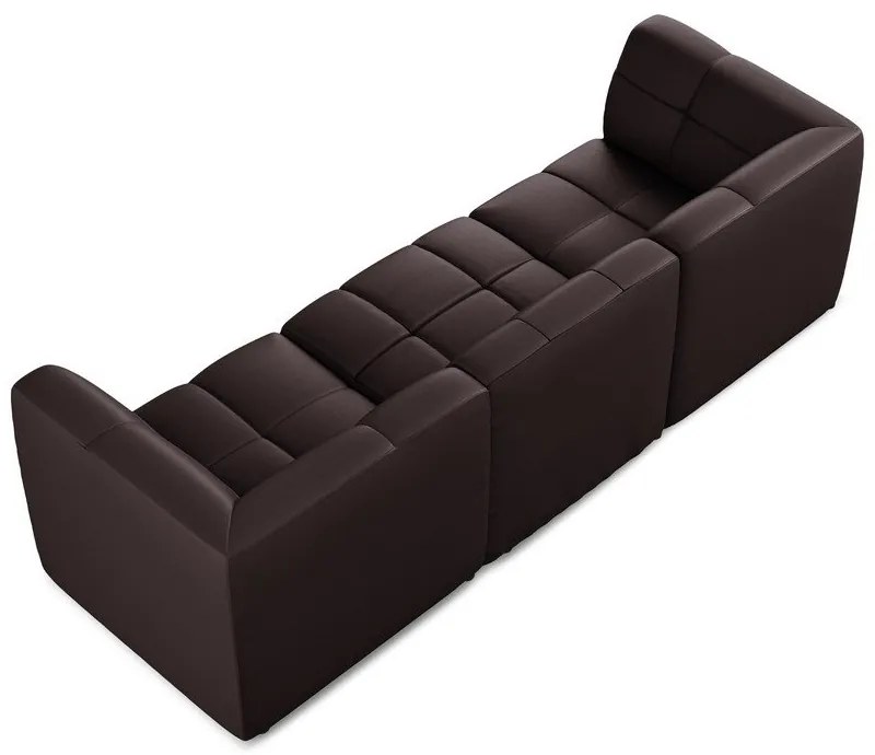 Ciemnofioletowa sofa z imitacji skóry 255 cm Aloha – Makamii
