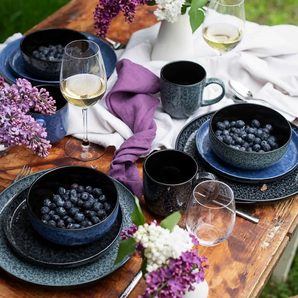 Mäser Zestaw naczyń stołowych 16 szt. FILIPPA – czarny