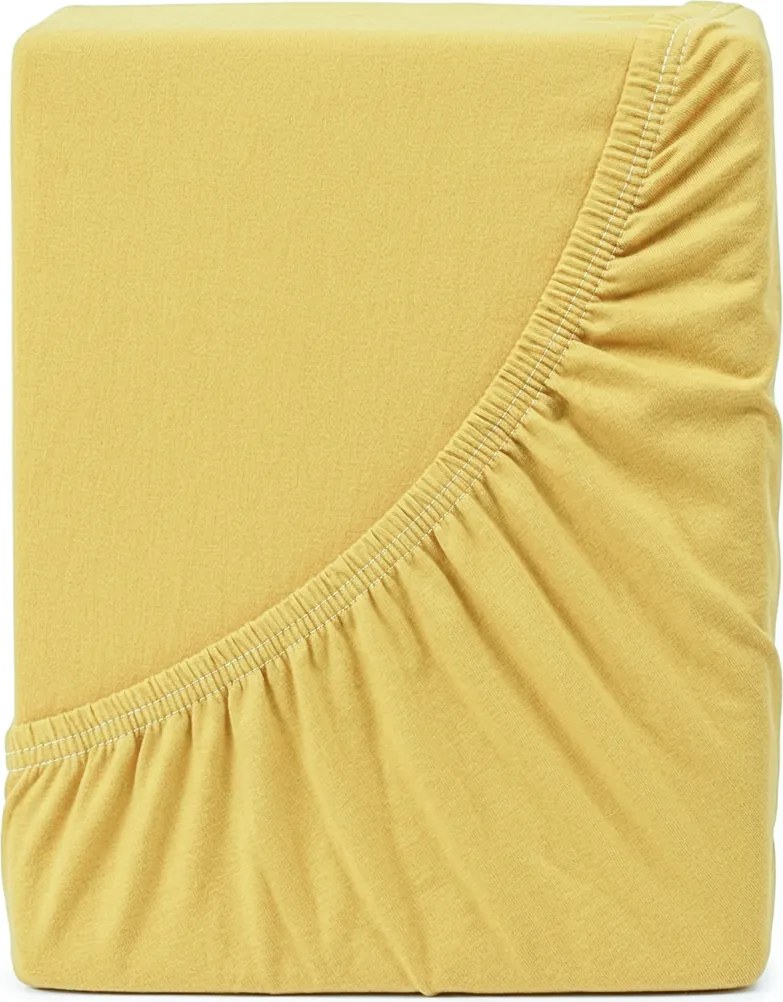 4Home prześcieradło jersey Ideal żółty, 70 x 140 cm
