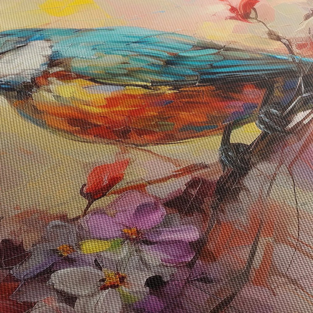 Obraz - Malowanie ptaka (170x50 cm)