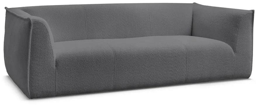 Ciemnoszara sofa z materiału bouclé 242 cm Giorgia – Bobochic Paris