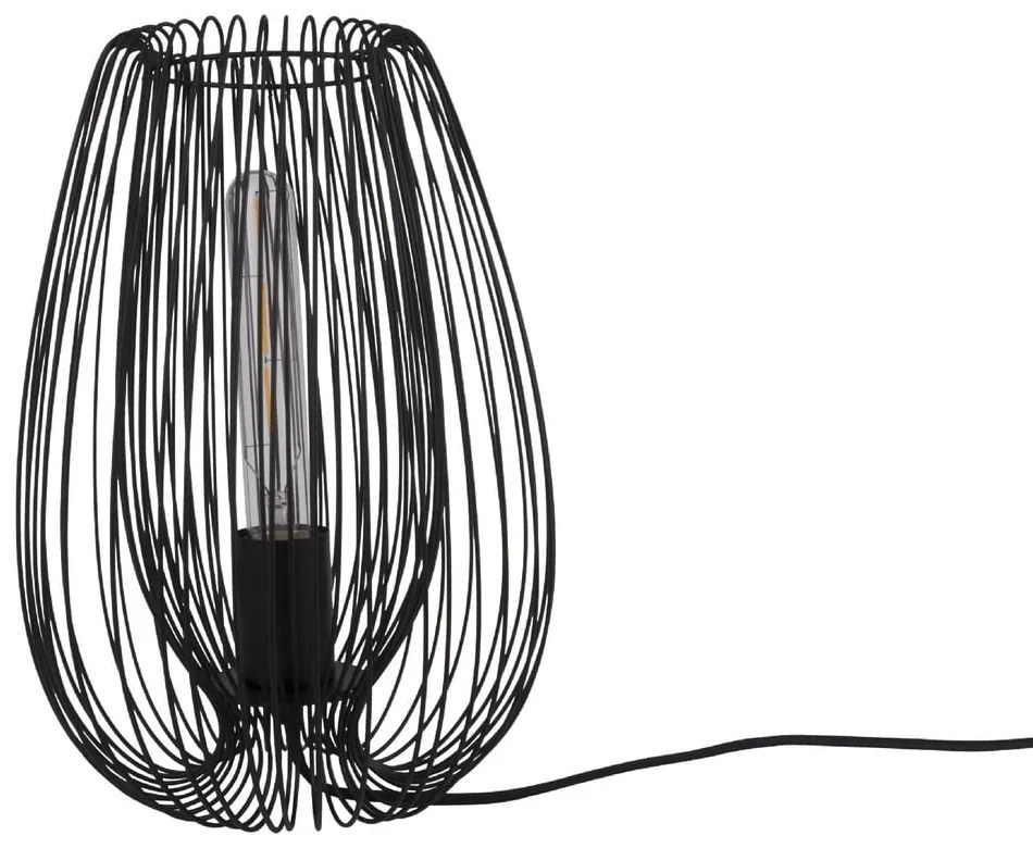 Czarna lampa stołowa Leitmotiv Lucid