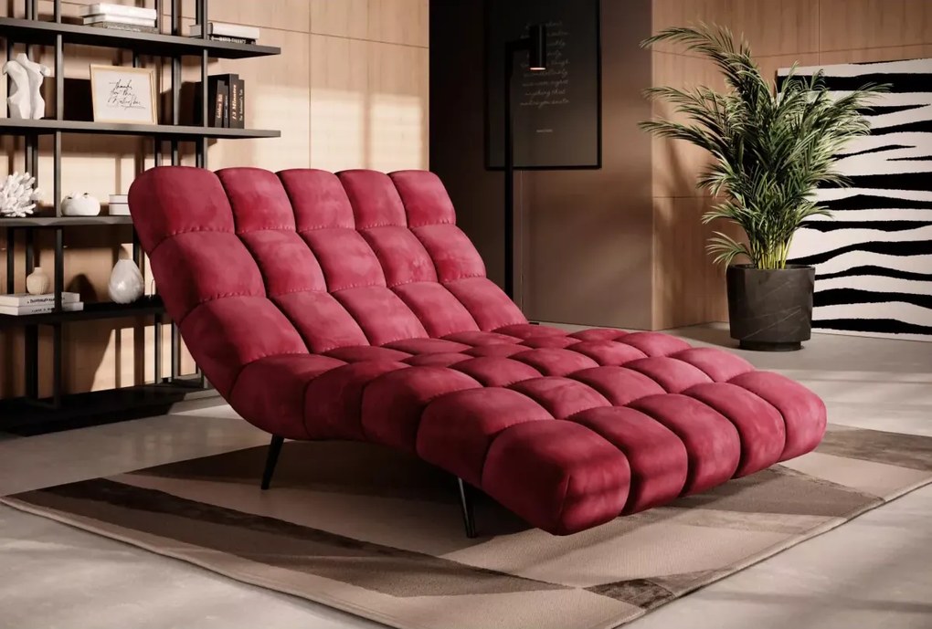 Nowoczesny szezlong pikowany Del 120 chesterfield do salonu
