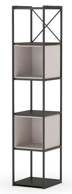 Czarno-kremowy regał 36x179 cm Anya – Marckeric