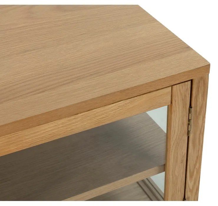 Szafka pod TV w dekorze dębu w naturalnym kolorze 160x50x40 cm Ceci – MOME
