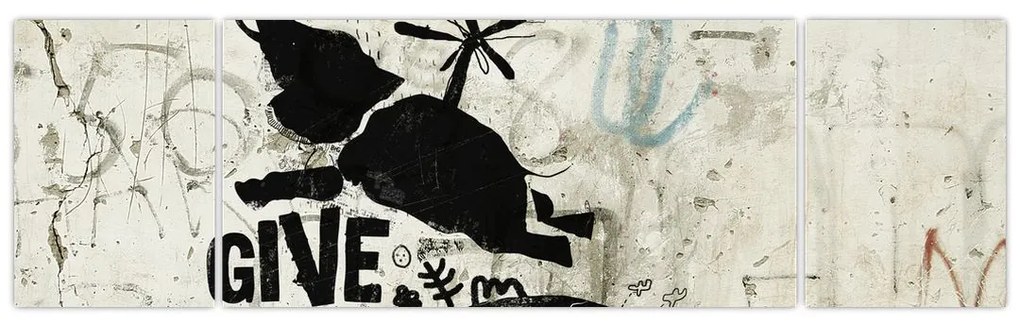 Obraz - Słoń nad ziemią (170x50 cm)